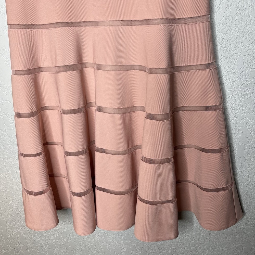 JS Collections Pink Sleeveless Fit & Flare Dress Womens 12 Elegant Quiet Luxury - Picture 3 of 11